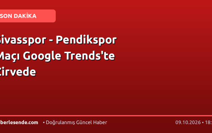 Sivasspor - Pendikspor Maçı Google Trends'te Zirvede