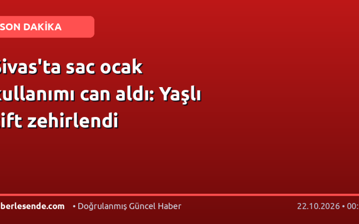 Sivas'ta sac ocak kullanımı can aldı: Yaşlı çift zehirlendi