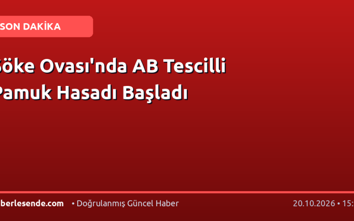 Söke Ovası'nda AB Tescilli Pamuk Hasadı Başladı