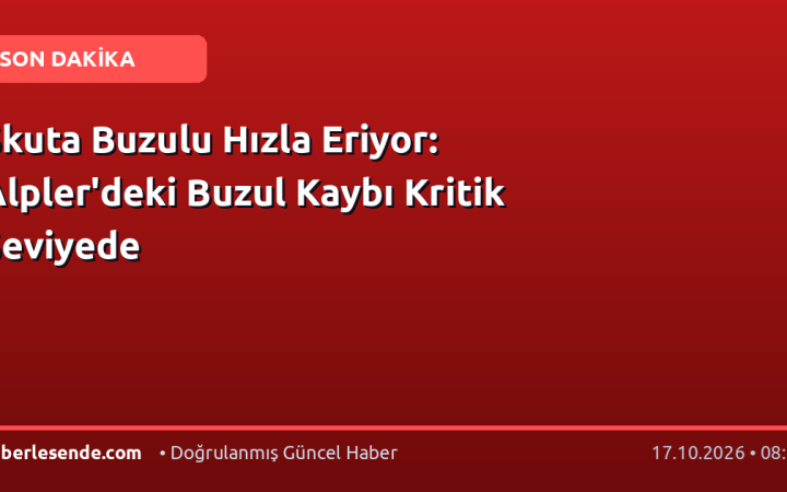 Skuta Buzulu Hızla Eriyor: Alpler'deki Buzul Kaybı Kritik Seviyede
