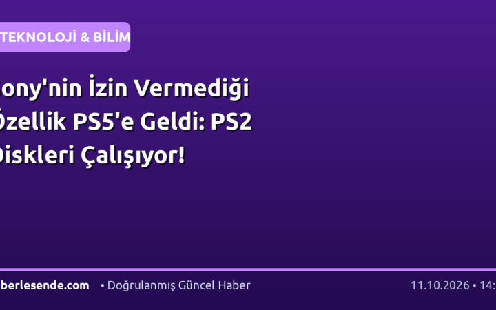 Sony'nin İzin Vermediği Özellik PS5'e Geldi: PS2 Diskleri Çalışıyor!