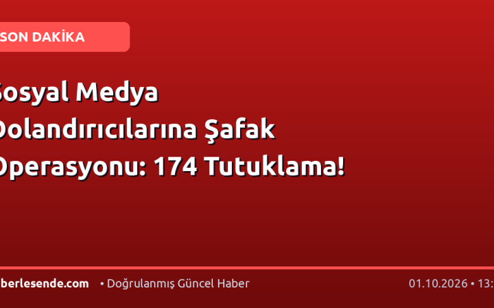 Sosyal Medya Dolandırıcılarına Şafak Operasyonu: 174 Tutuklama!