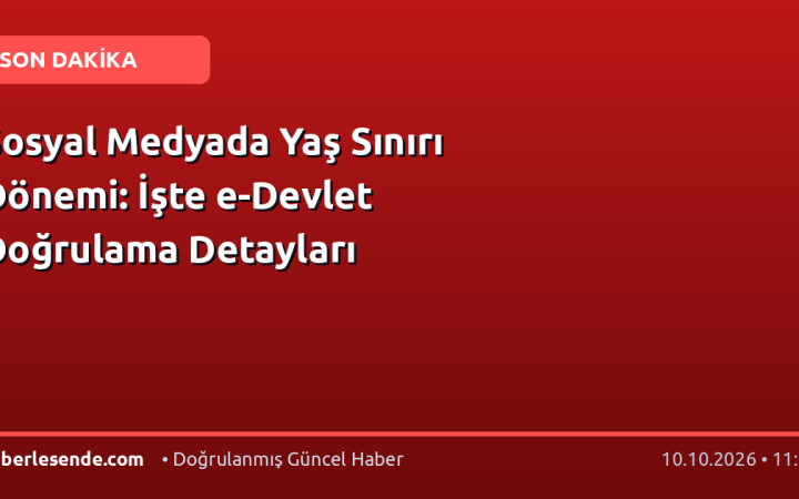 Sosyal Medyada Yaş Sınırı Dönemi: İşte e-Devlet Doğrulama Detayları