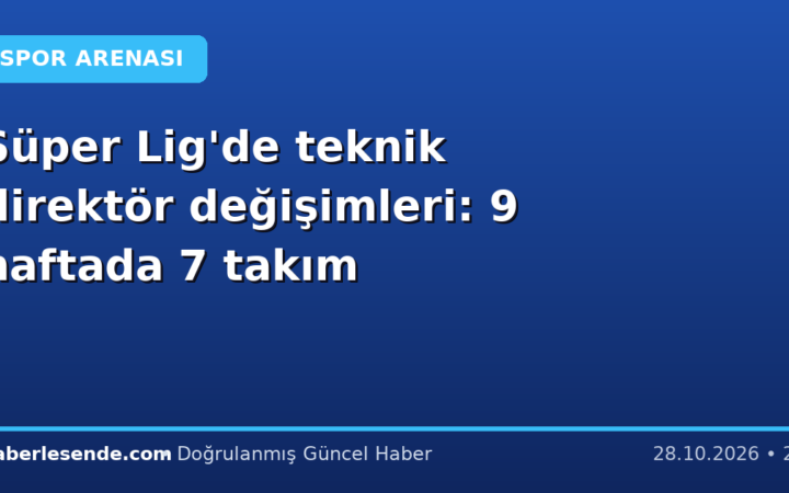 Süper Lig'de teknik direktör değişimleri: 9 haftada 7 takım