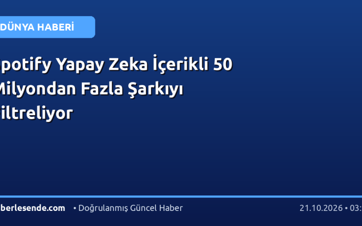 Spotify Yapay Zeka İçerikli 50 Milyondan Fazla Şarkıyı Filtreliyor