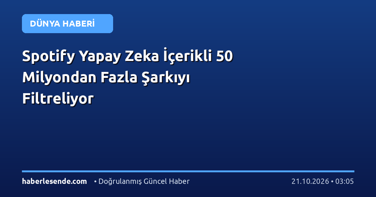 Spotify Yapay Zeka İçerikli 50 Milyondan Fazla Şarkıyı Filtreliyor