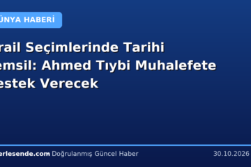 İsrail Seçimlerinde Tarihi Temsil: Ahmed Tıybi Muhalefete Destek Verecek
