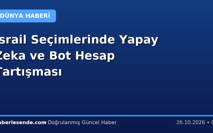 İsrail Seçimlerinde Yapay Zeka ve Bot Hesap Tartışması