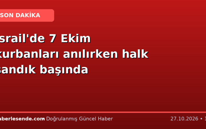 İsrail'de 7 Ekim kurbanları anılırken halk sandık başında