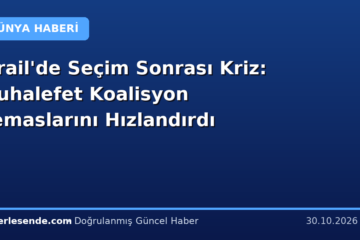 İsrail'de Seçim Sonrası Kriz: Muhalefet Koalisyon Temaslarını Hızlandırdı