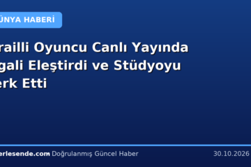 İsrailli Oyuncu Canlı Yayında İşgali Eleştirdi ve Stüdyoyu Terk Etti