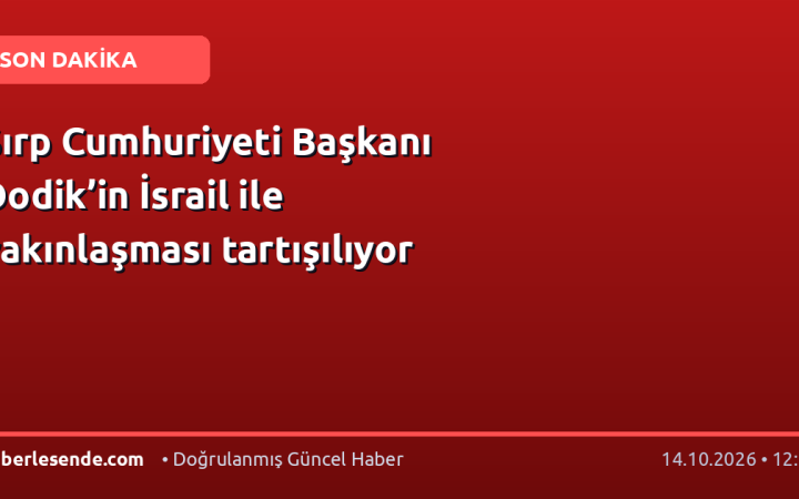 Sırp Cumhuriyeti Başkanı Dodik’in İsrail ile yakınlaşması tartışılıyor