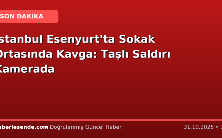 İstanbul Esenyurt'ta Sokak Ortasında Kavga: Taşlı Saldırı Kamerada