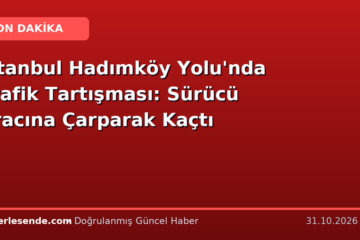 İstanbul Hadımköy Yolu'nda Trafik Tartışması: Sürücü Aracına Çarparak Kaçtı