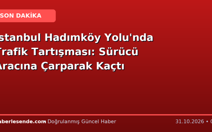 İstanbul Hadımköy Yolu'nda Trafik Tartışması: Sürücü Aracına Çarparak Kaçtı