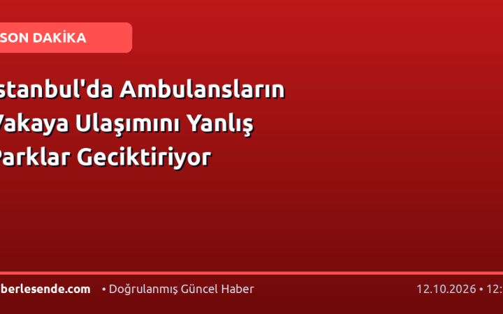 İstanbul'da Ambulansların Vakaya Ulaşımını Yanlış Parklar Geciktiriyor