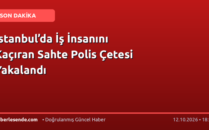 İstanbul’da İş İnsanını Kaçıran Sahte Polis Çetesi Yakalandı