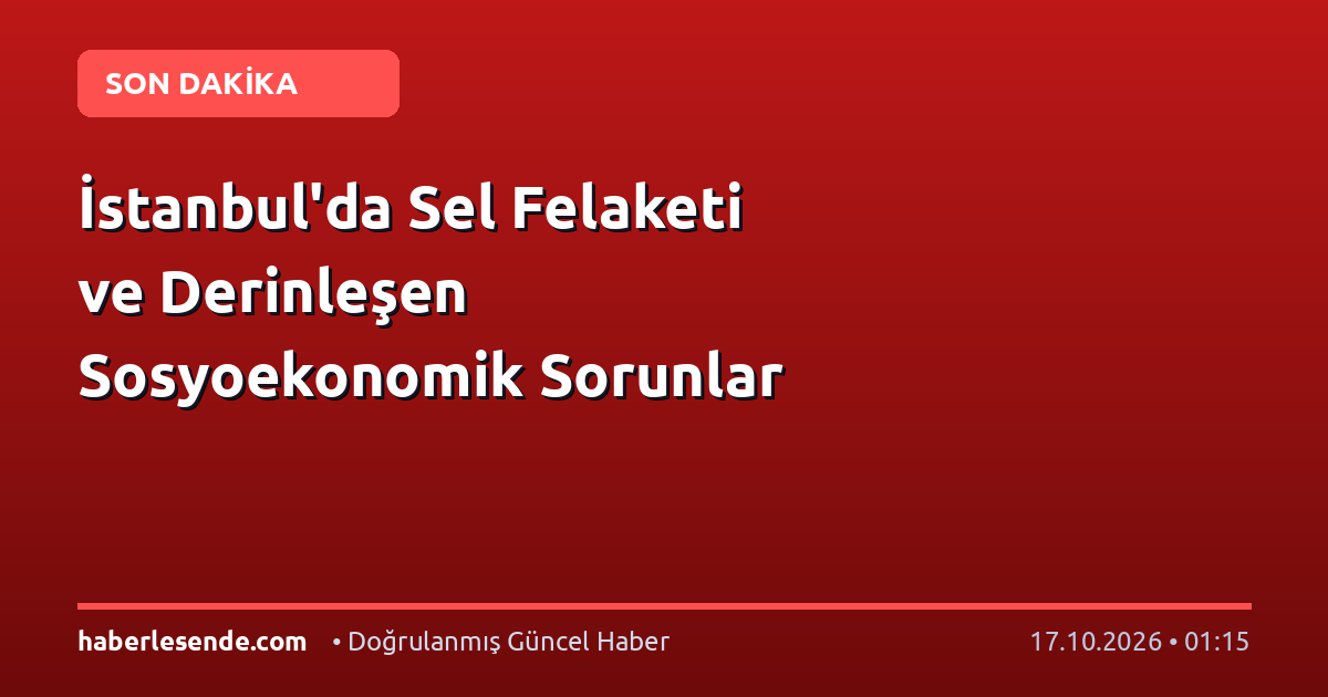 İstanbul'da Sel Felaketi ve Derinleşen Sosyoekonomik Sorunlar