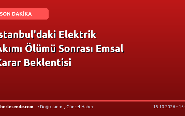 İstanbul'daki Elektrik Akımı Ölümü Sonrası Emsal Karar Beklentisi