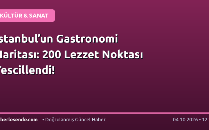 İstanbul’un Gastronomi Haritası: 200 Lezzet Noktası Tescillendi!