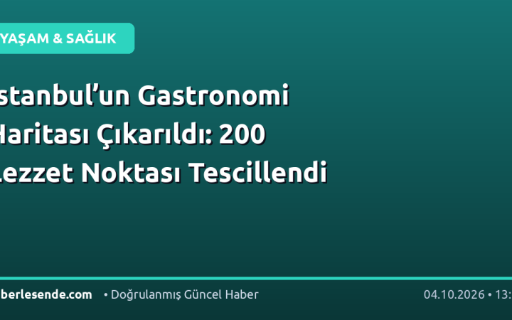 İstanbul’un Gastronomi Haritası Çıkarıldı: 200 Lezzet Noktası Tescillendi