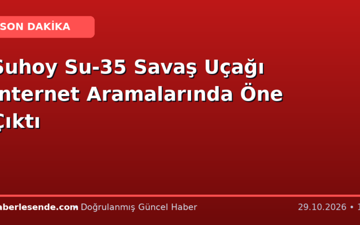 Suhoy Su-35 Savaş Uçağı İnternet Aramalarında Öne Çıktı