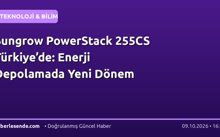 Sungrow PowerStack 255CS Türkiye’de: Enerji Depolamada Yeni Dönem