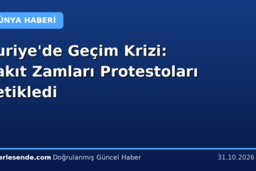 Suriye'de Geçim Krizi: Yakıt Zamları Protestoları Tetikledi