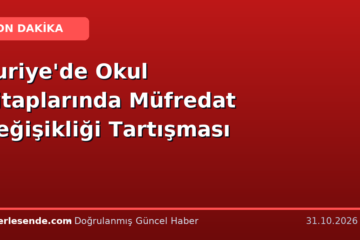 Suriye'de Okul Kitaplarında Müfredat Değişikliği Tartışması