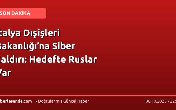 İtalya Dışişleri Bakanlığı’na Siber Saldırı: Hedefte Ruslar Var