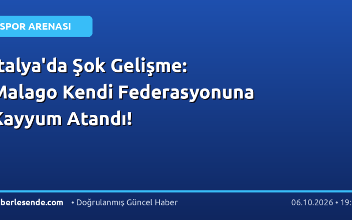 İtalya'da Şok Gelişme: Malago Kendi Federasyonuna Kayyum Atandı!