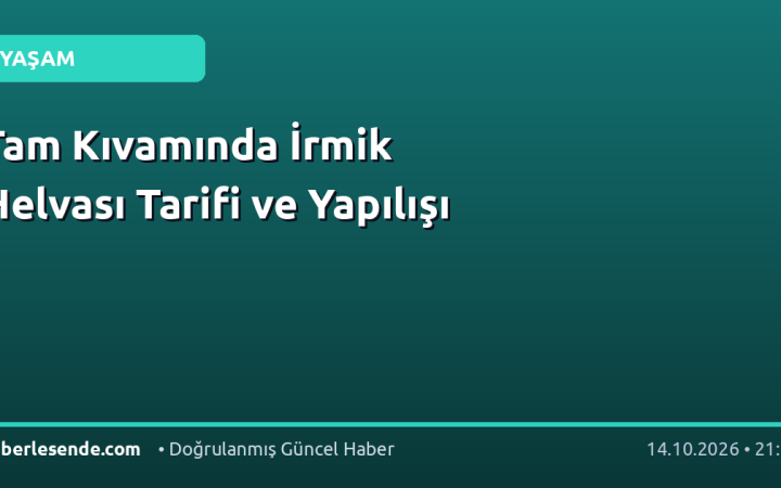 Tam Kıvamında İrmik Helvası Tarifi ve Yapılışı