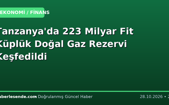 Tanzanya'da 223 Milyar Fit Küplük Doğal Gaz Rezervi Keşfedildi