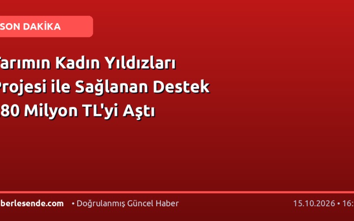 Tarımın Kadın Yıldızları Projesi ile Sağlanan Destek 280 Milyon TL'yi Aştı