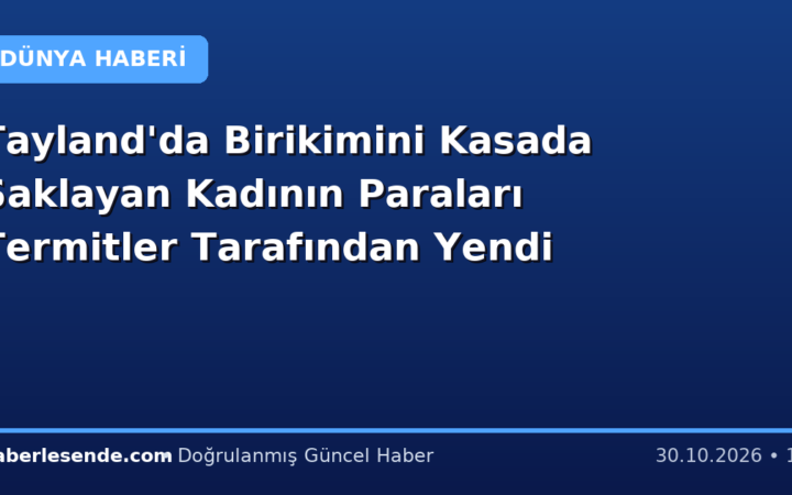 Tayland'da Birikimini Kasada Saklayan Kadının Paraları Termitler Tarafından Yendi
