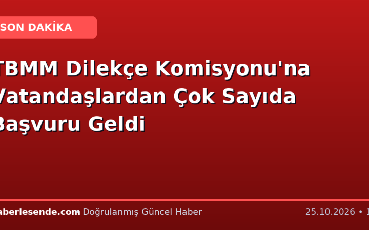 TBMM Dilekçe Komisyonu'na Vatandaşlardan Çok Sayıda Başvuru Geldi