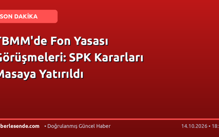 TBMM'de Fon Yasası Görüşmeleri: SPK Kararları Masaya Yatırıldı