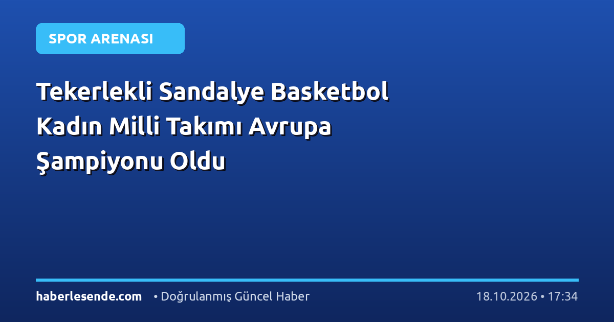 Tekerlekli Sandalye Basketbol Kadın Milli Takımı Avrupa Şampiyonu Oldu