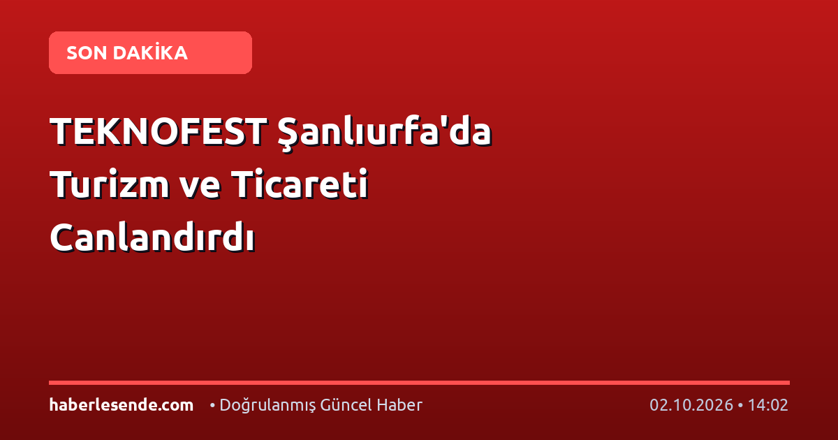 TEKNOFEST Şanlıurfa'da Turizm ve Ticareti Canlandırdı