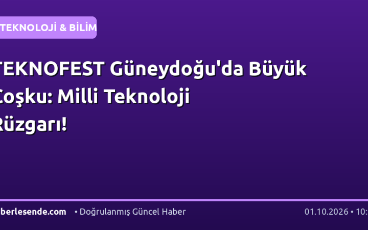 TEKNOFEST Güneydoğu'da Büyük Coşku: Milli Teknoloji Rüzgarı!