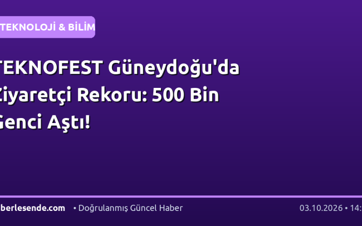 TEKNOFEST Güneydoğu'da Ziyaretçi Rekoru: 500 Bin Genci Aştı!