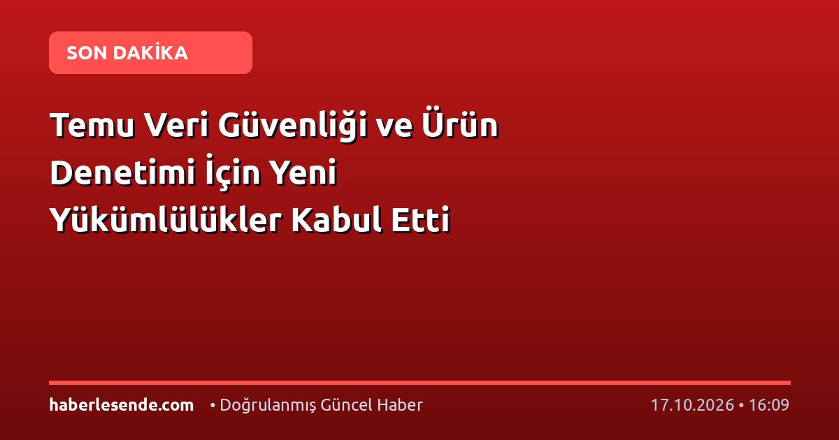 Temu Veri Güvenliği ve Ürün Denetimi İçin Yeni Yükümlülükler Kabul Etti