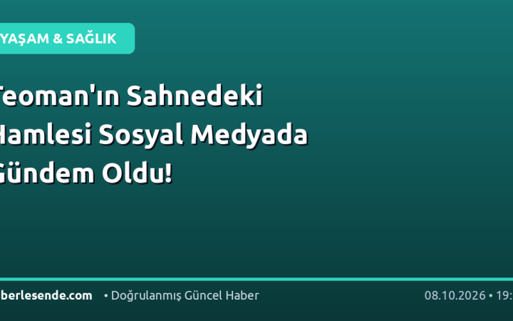 Teoman'ın Sahnedeki Hamlesi Sosyal Medyada Gündem Oldu!