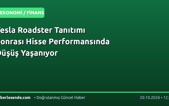 Tesla Roadster Tanıtımı Sonrası Hisse Performansında Düşüş Yaşanıyor