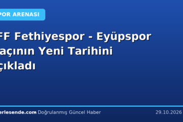 TFF Fethiyespor - Eyüpspor Maçının Yeni Tarihini Açıkladı