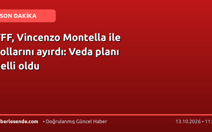 TFF, Vincenzo Montella ile yollarını ayırdı: Veda planı belli oldu
