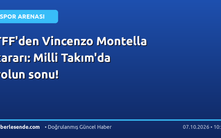 TFF'den Vincenzo Montella kararı: Milli Takım'da yolun sonu!