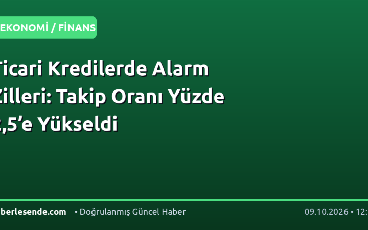 Ticari Kredilerde Alarm Zilleri: Takip Oranı Yüzde 2,5’e Yükseldi