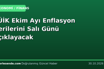 TÜİK Ekim Ayı Enflasyon Verilerini Salı Günü Açıklayacak