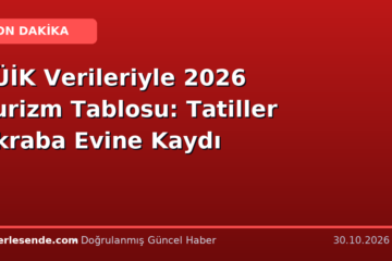 TÜİK Verileriyle 2026 Turizm Tablosu: Tatiller Akraba Evine Kaydı